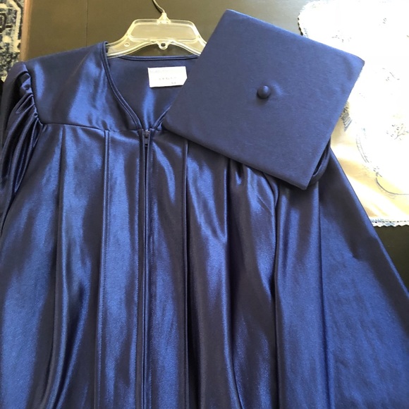 Other - Blue graduation cap and gown